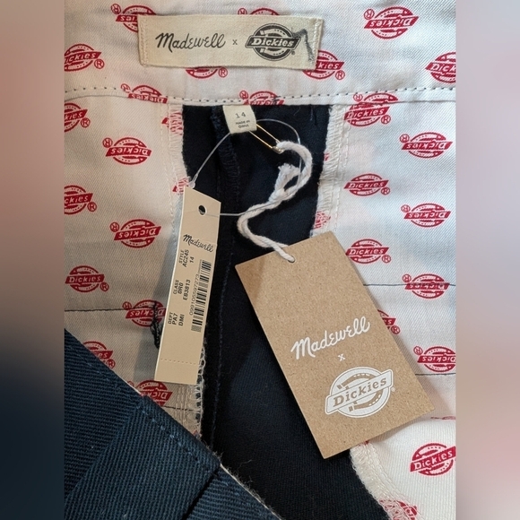 Madewell x Dickies twill cropped pants navy sz 14 NWT - Picture 8 of 11